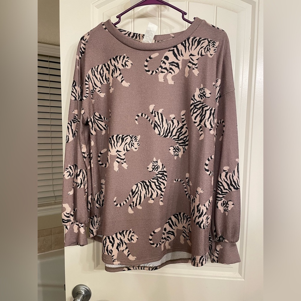 Brown and Black Patterned Sweater